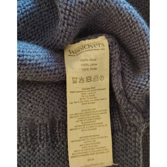 Woolovers Size Large Women's Sweater, Gray Blue, Pure Wool Knit Pullover - Picture 5 of 5